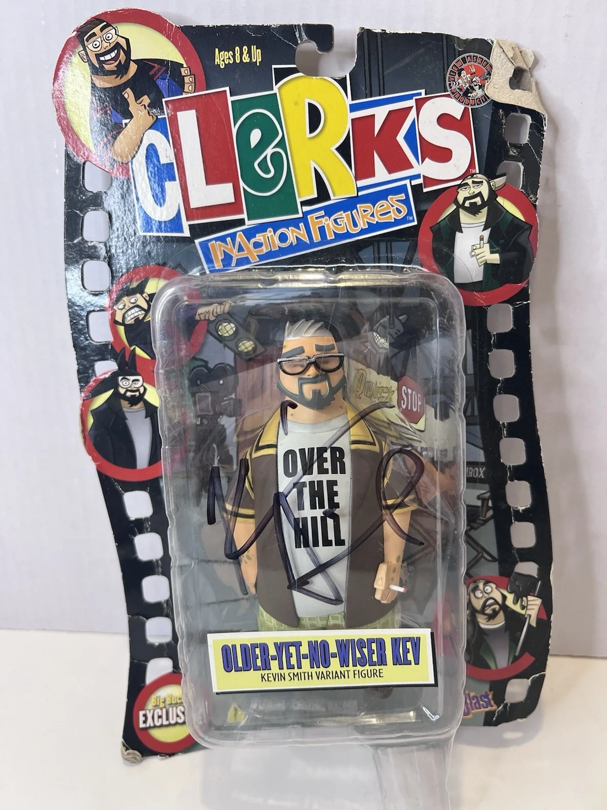 Kevin Smith — Kevin Smith Older Yet No Wiser Kev Clerks Signed InAction Action Figure Beckett!
