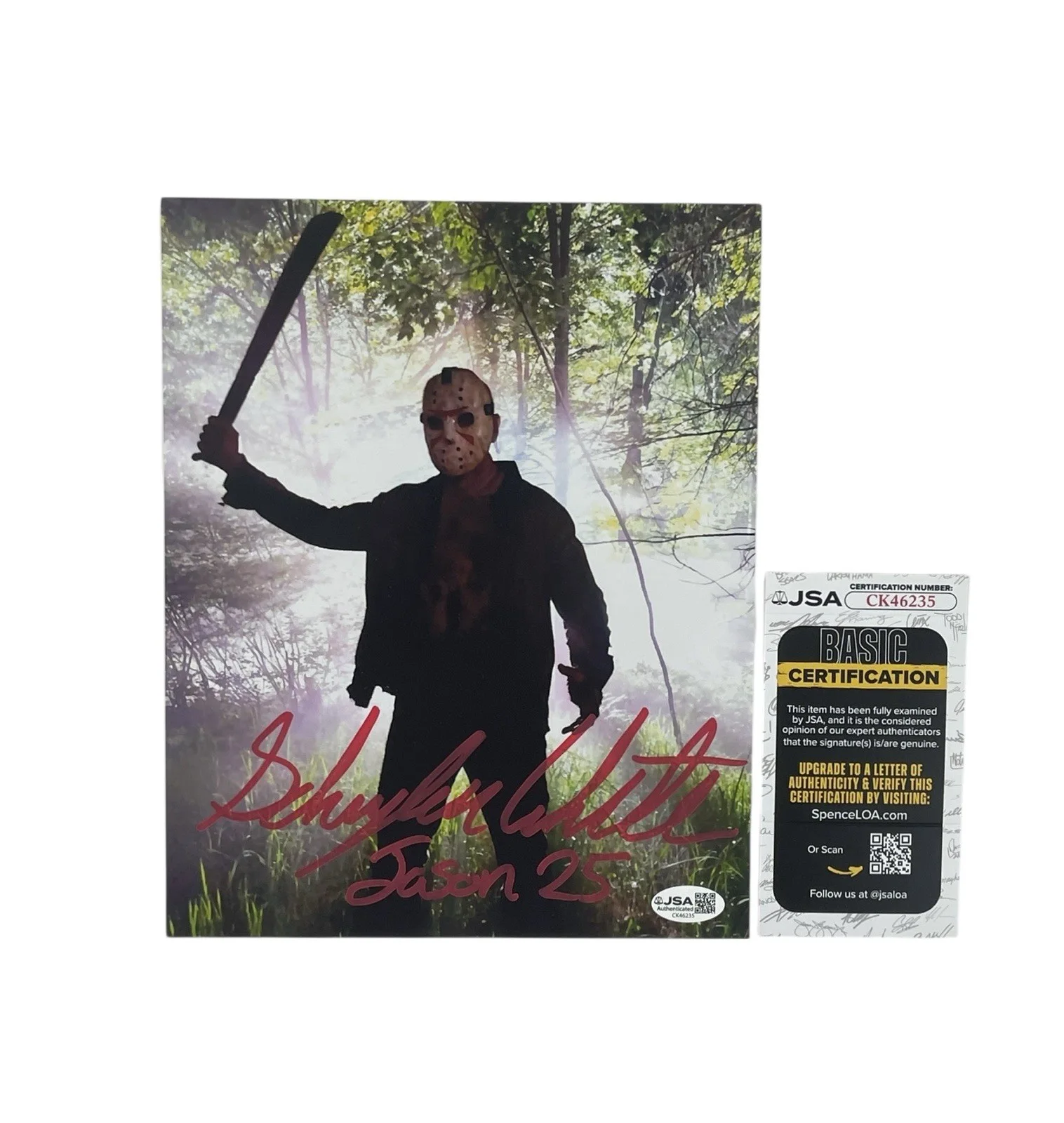 Schuyler White — Jason Voorhees Signed 8x10 Photo Schuyler White Friday the 13th Sweet Revenge