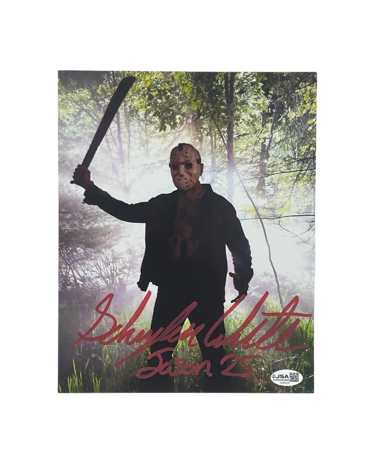 Schuyler White — Jason Voorhees Signed 8x10 Photo Schuyler White Friday the 13th Sweet Revenge, изображение 2