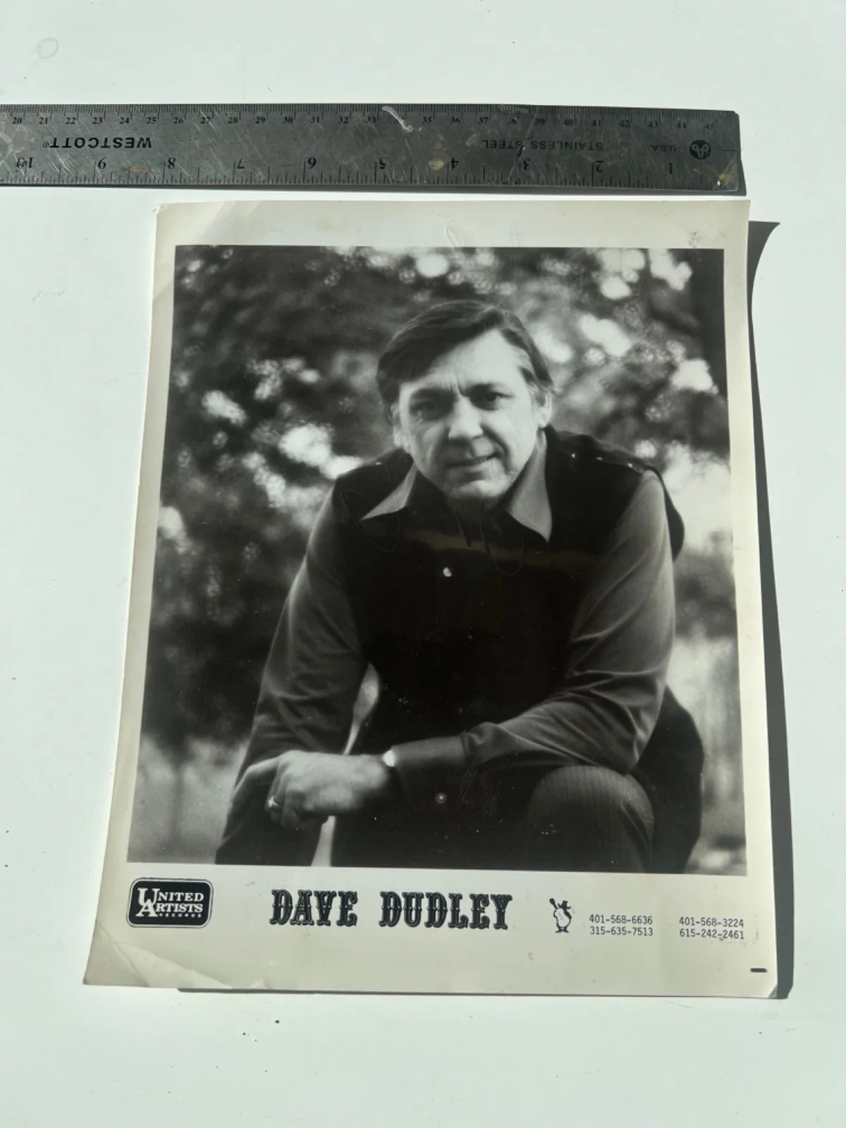 Dave Dudley — Vintage promotional photo of country singer Dave Dudley autograpghd on back, изображение 4