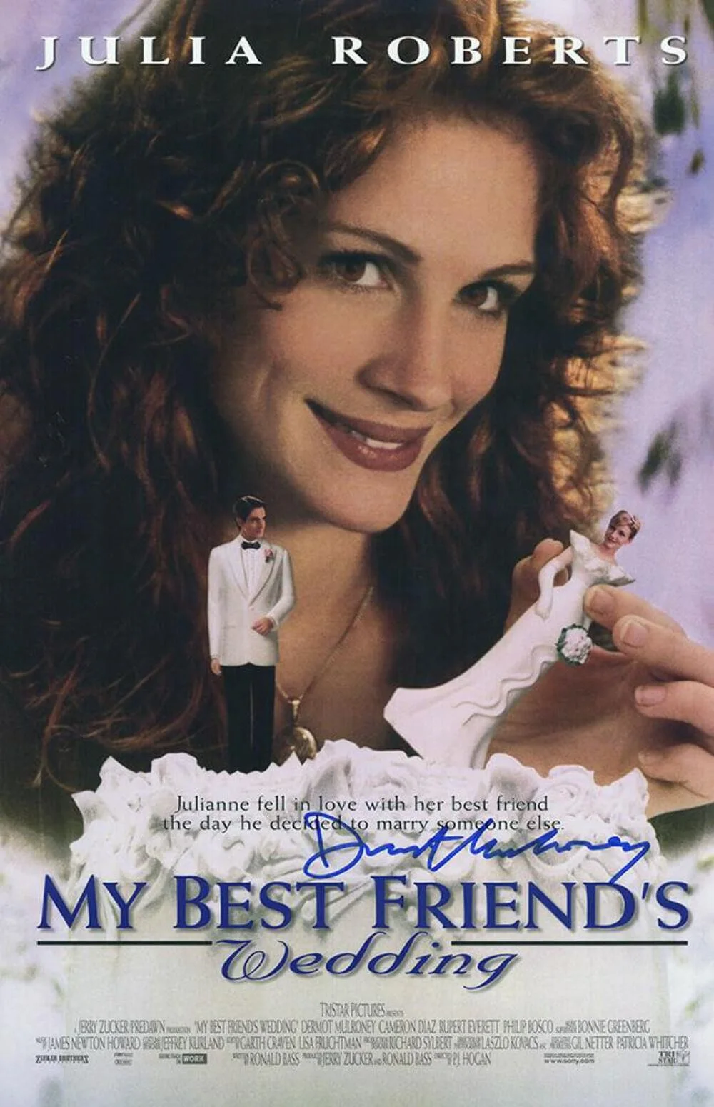 Dermot Mulroney — Dermot Mulroney Signed "My Best Friend's Wedding" 11x17 Movie Poster (Schwartz)