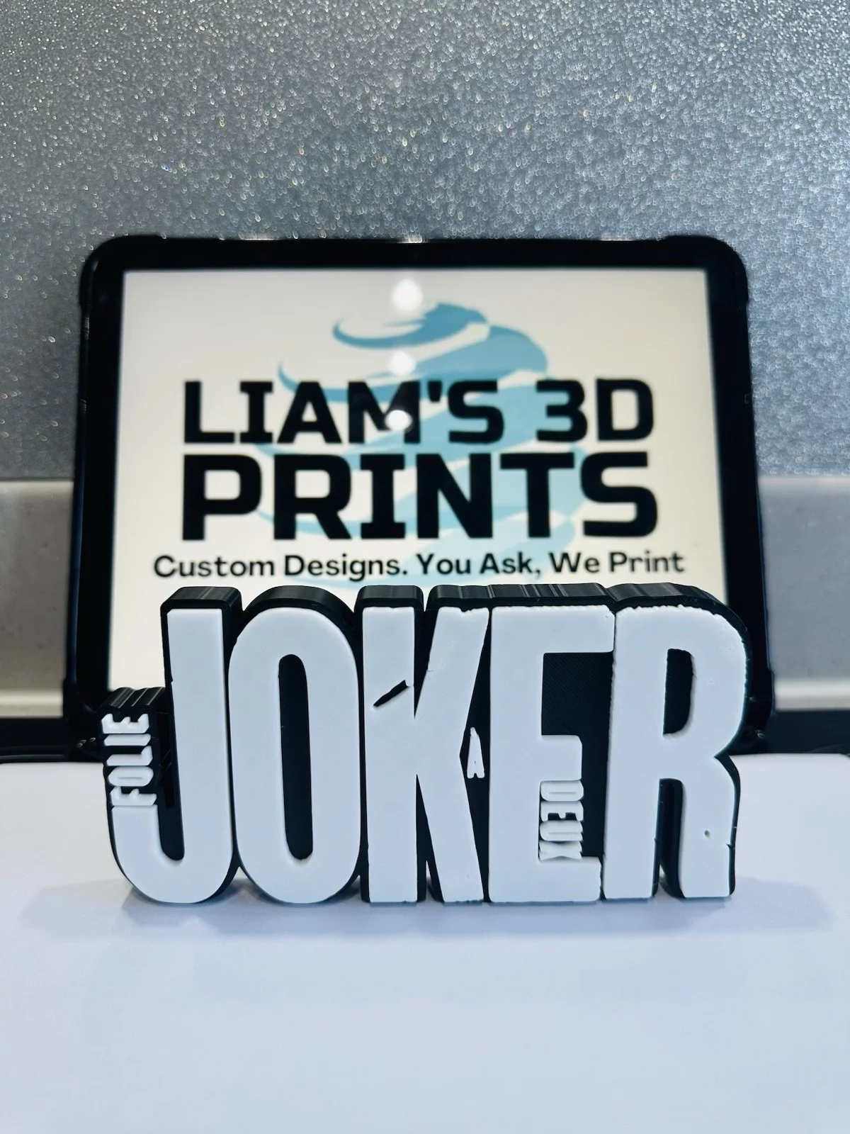 Decorative The Joker Folie a Deux 2 logo Sign Display Batman Self Standing Film, image 2