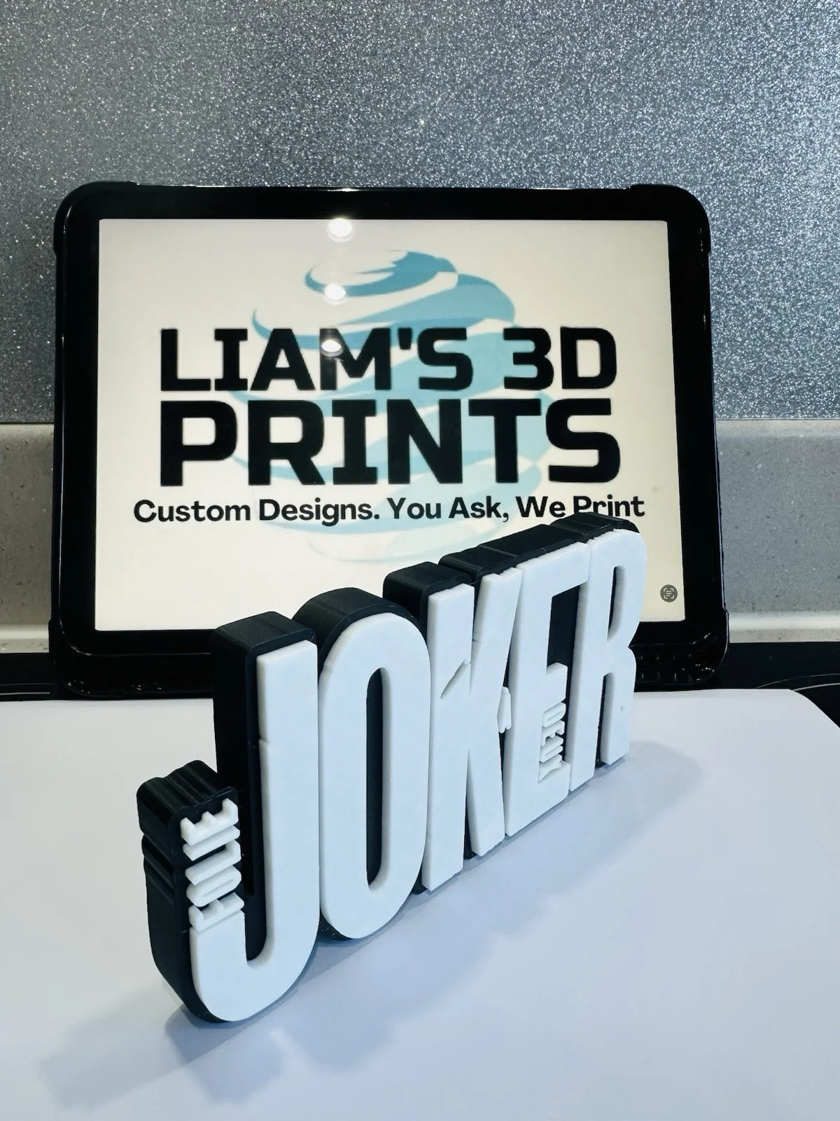 Decorative The Joker Folie a Deux 2 logo Sign Display Batman Self Standing Film, image 3