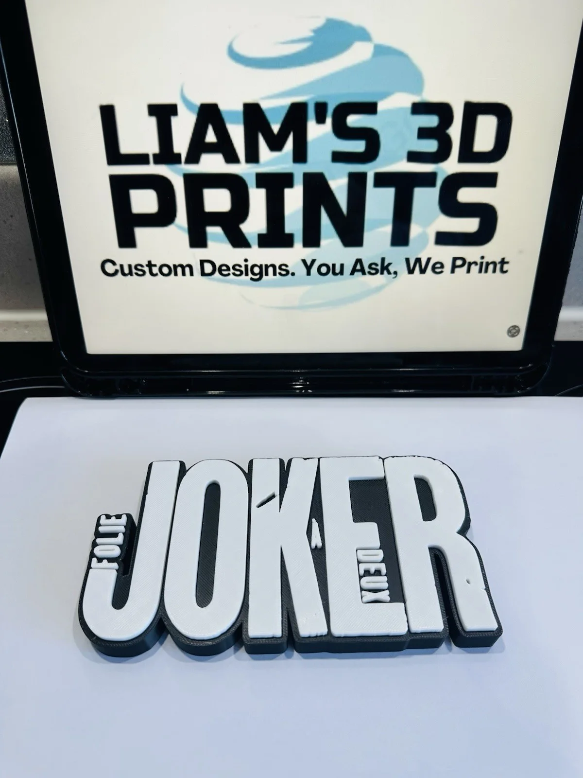 Decorative The Joker Folie a Deux 2 logo Sign Display Batman Self Standing Film, image 4