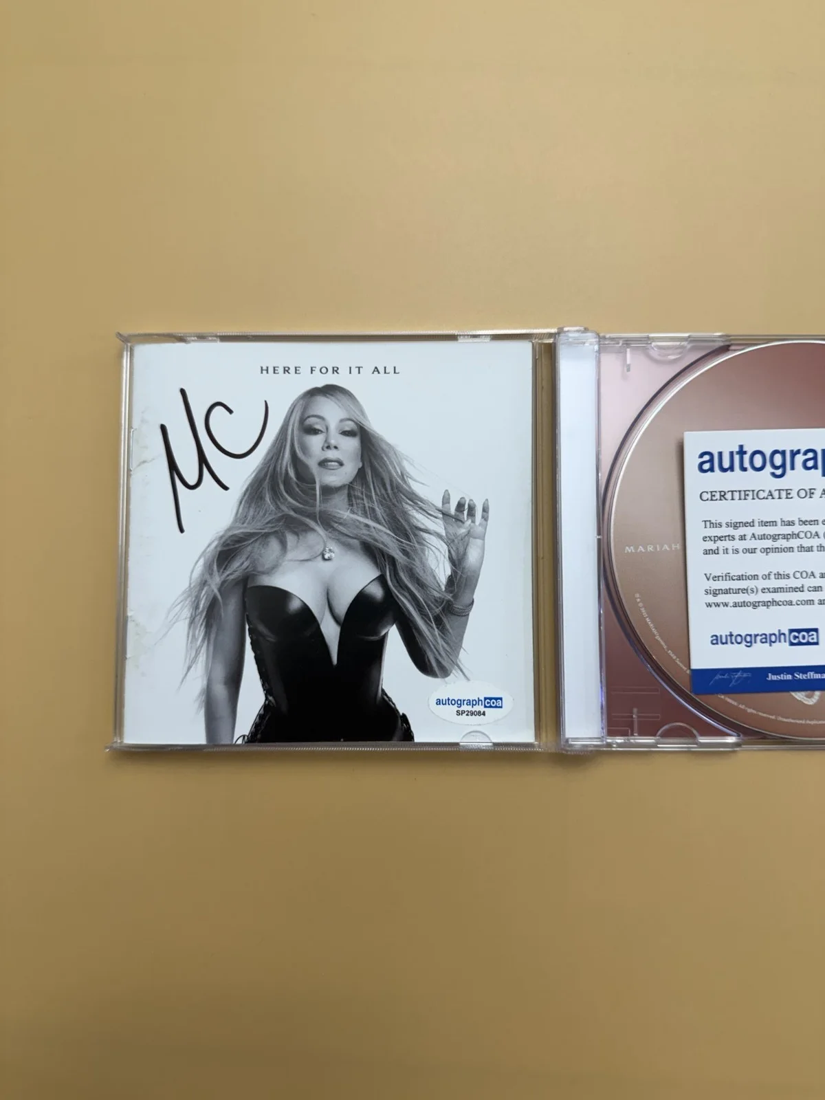 SIGNED Mariah Carey Here For It All CD Book Autograph ACOA COA SP29084, image 2