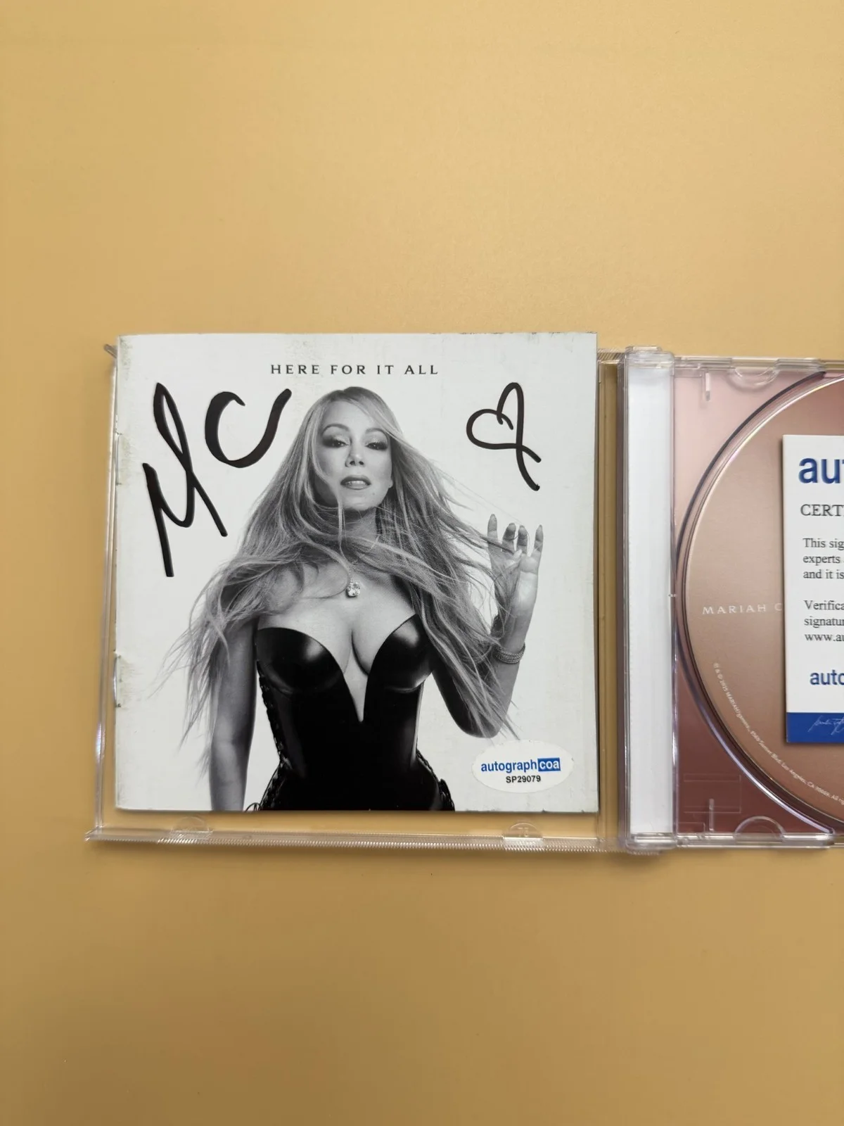 Mariah Carey Here For It All SIGNED CD Book ACOA COA SP29079, image 2
