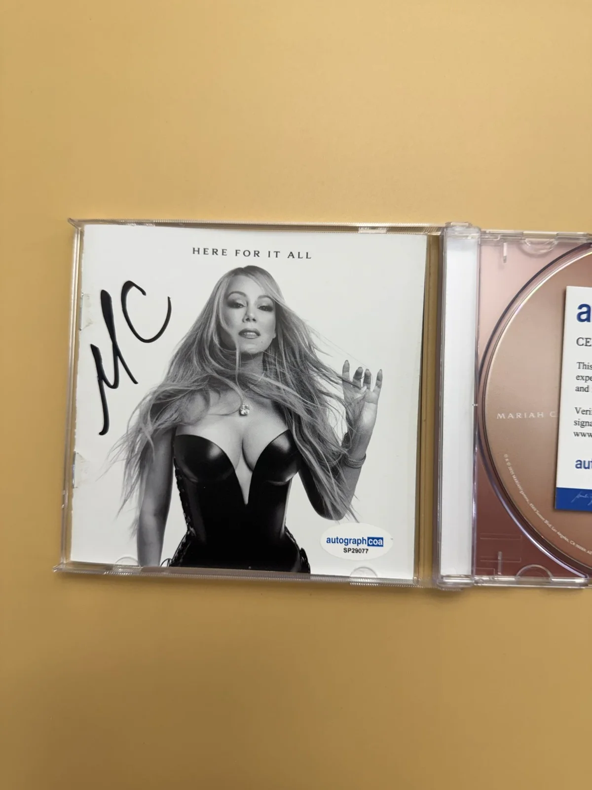 Mariah Carey SIGNED Here For It All CD Book ACOA Certified SP29077, image 2