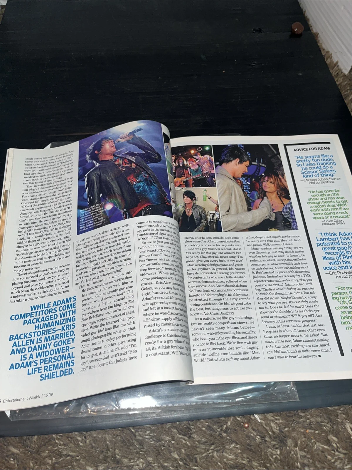 Adam Lambert (May 15th, 2009) ENTERTAINMENT EW Magazine VG, изображение 4