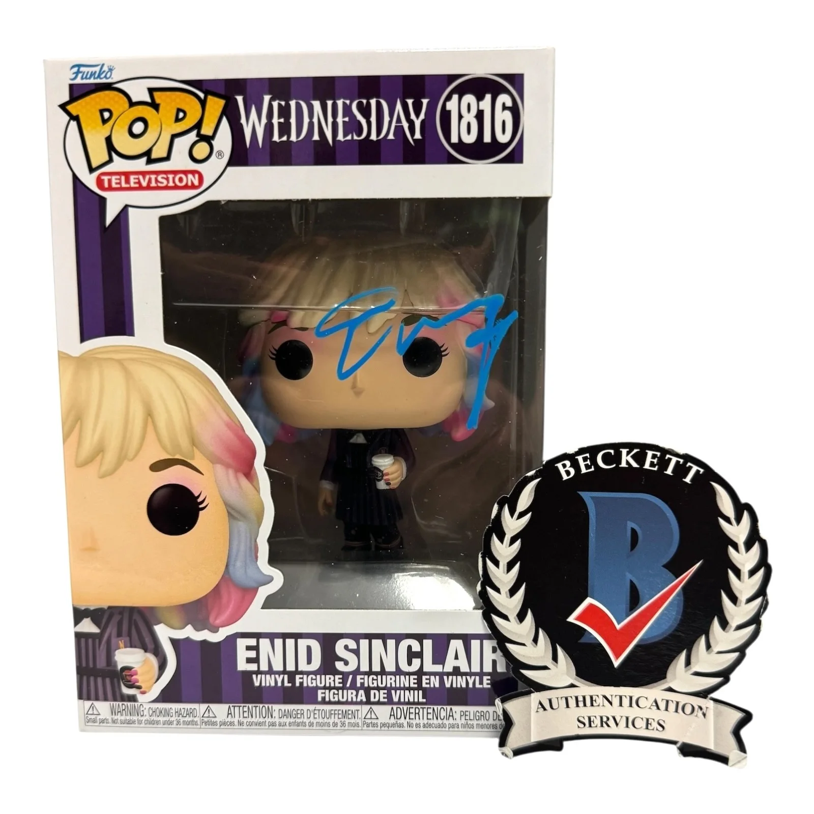 Emma Myers — Emma Myers Signed Autograph Wednesday Funko Pop 1816 BAS Beckett