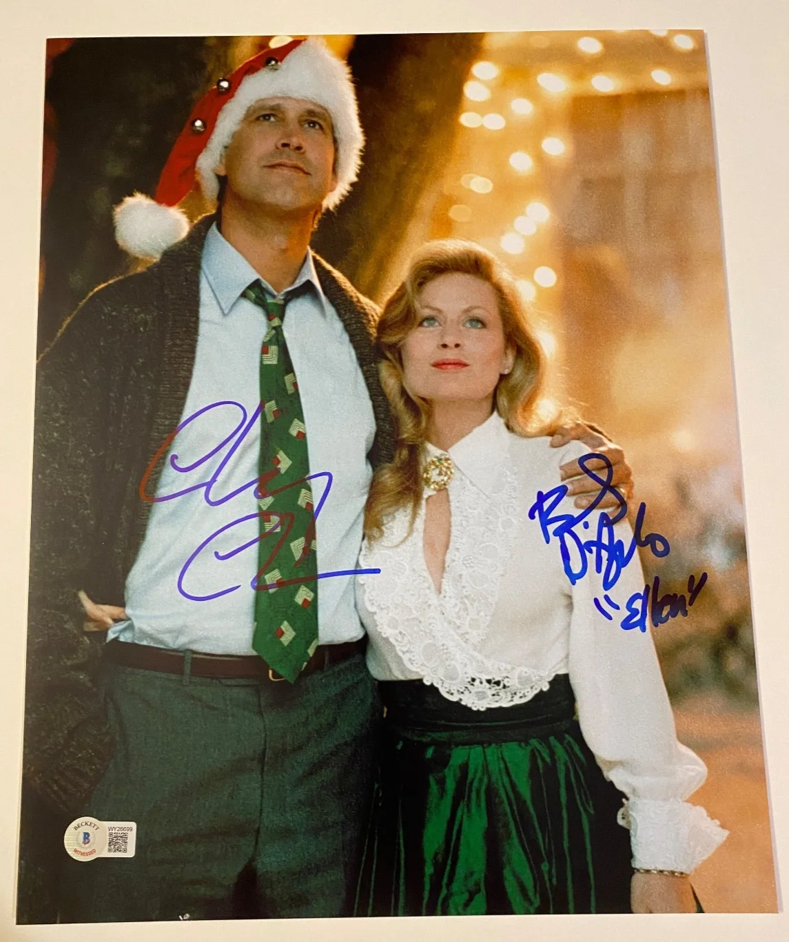 Chevy Chase, Beverly D'Angelo — Chevy Chase Beverly D'Angelo Christmas Vacation Signed 11x14 Photo Beckett