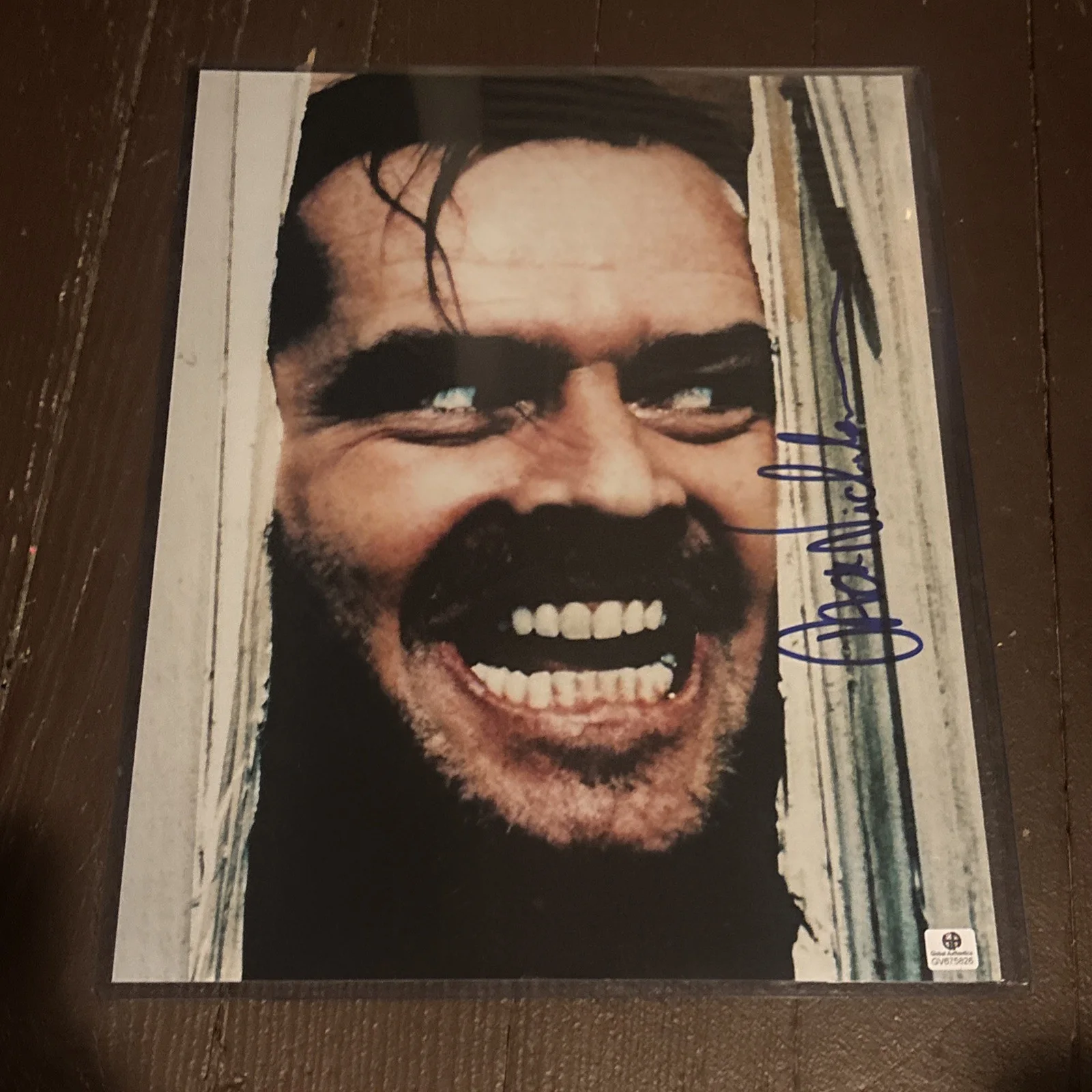JACK NICHOLSON — JACK NICHOLSON SIGNED AUTOGRAPH 14x11 THE SHINING GAI coa HERES JOHNNY scene, image 2