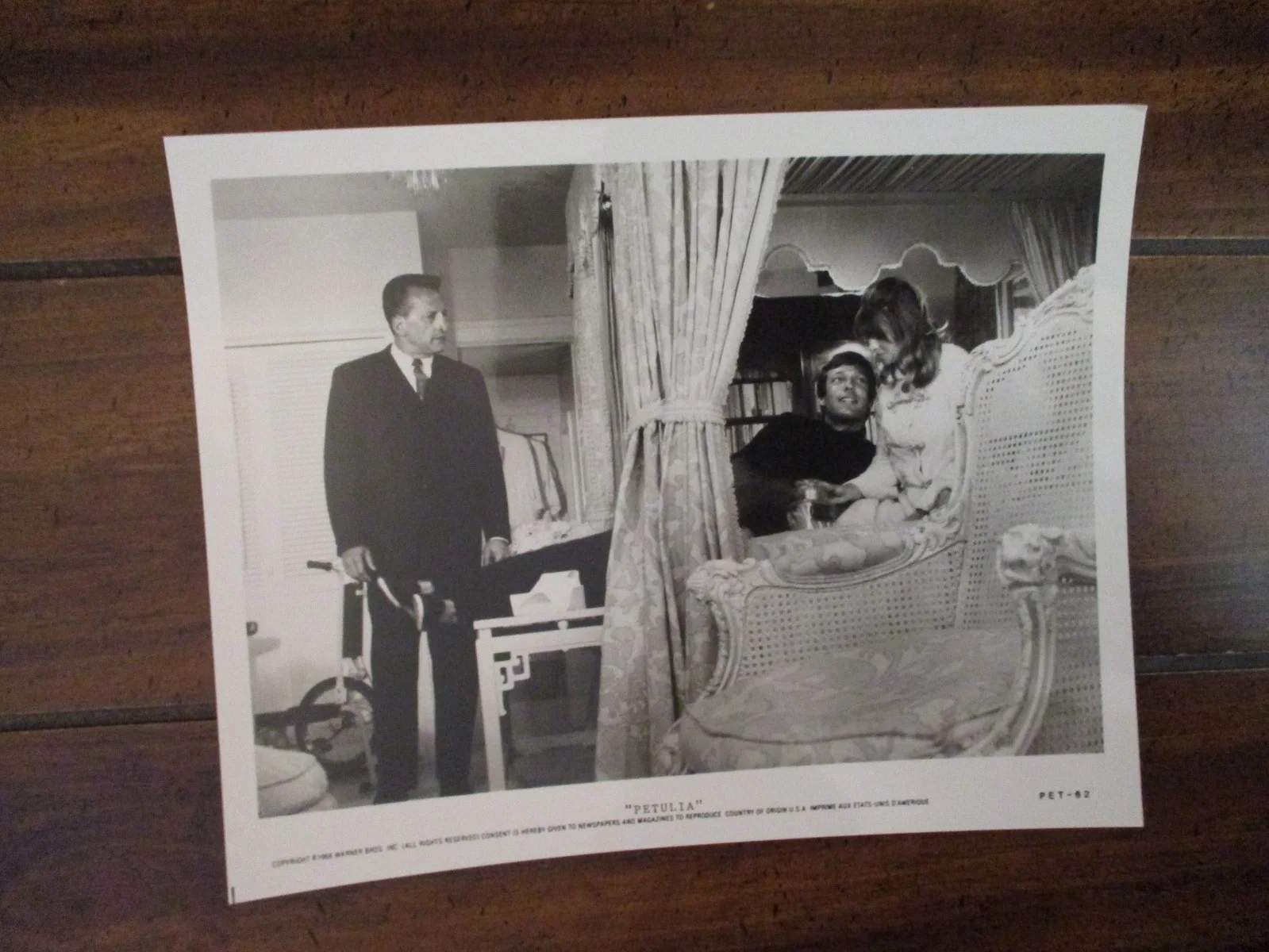 Julie Christie/Richard Chamberlain/George C Scott(PETULA)1968 10 x 8 B & W Photo, изображение 2