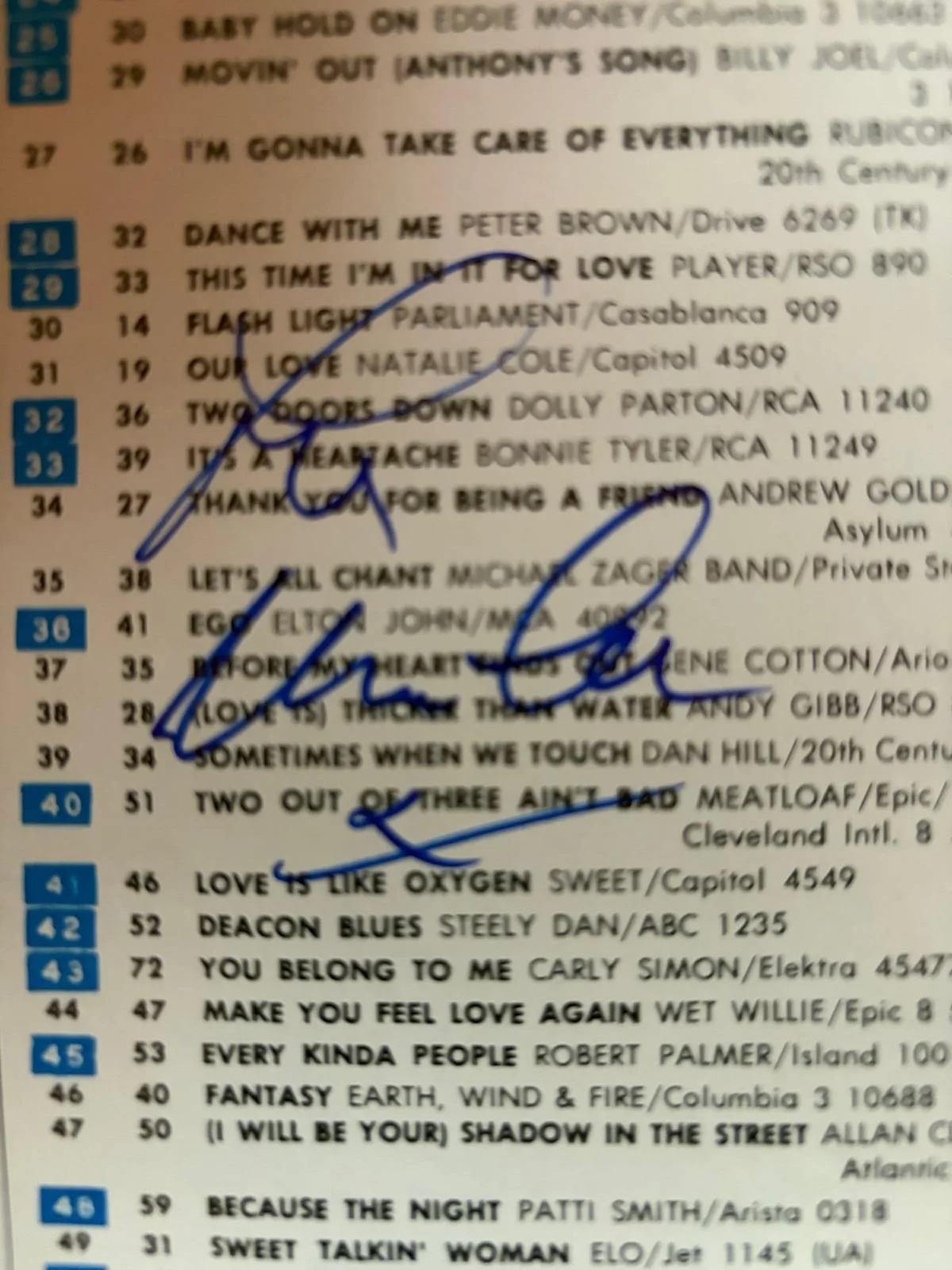 Barry Gibb, Maurice Gibb, Robin Gibb — BEE GEES BARRY ROBIN MAURICE SIGNED MAGAZINE RECORD WORLD SINGLES CHART PSA I, изображение 4