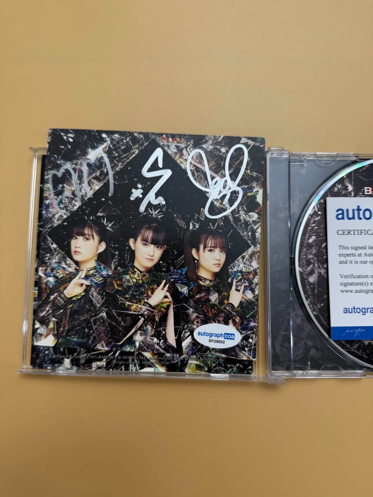 BABYMETAL SIGNED Autographed Metal Forth CD with ACOA SP28892, image 2