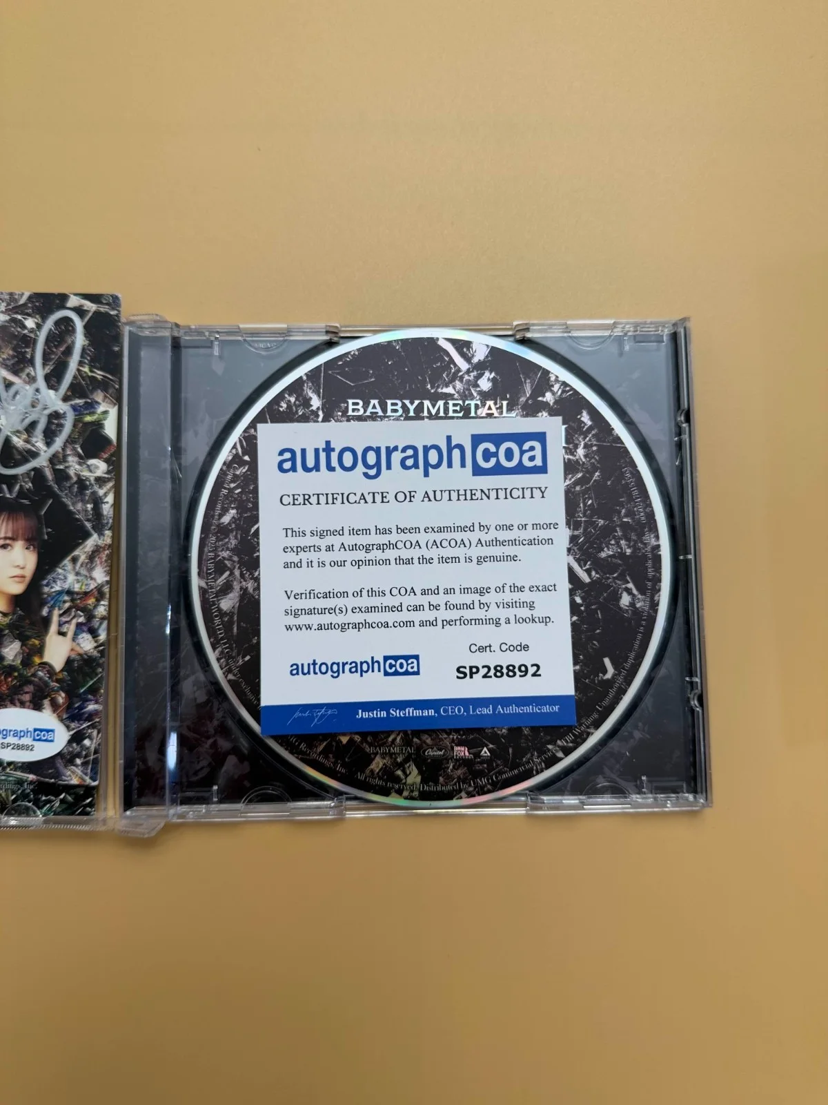BABYMETAL SIGNED Autographed Metal Forth CD with ACOA SP28892, image 3