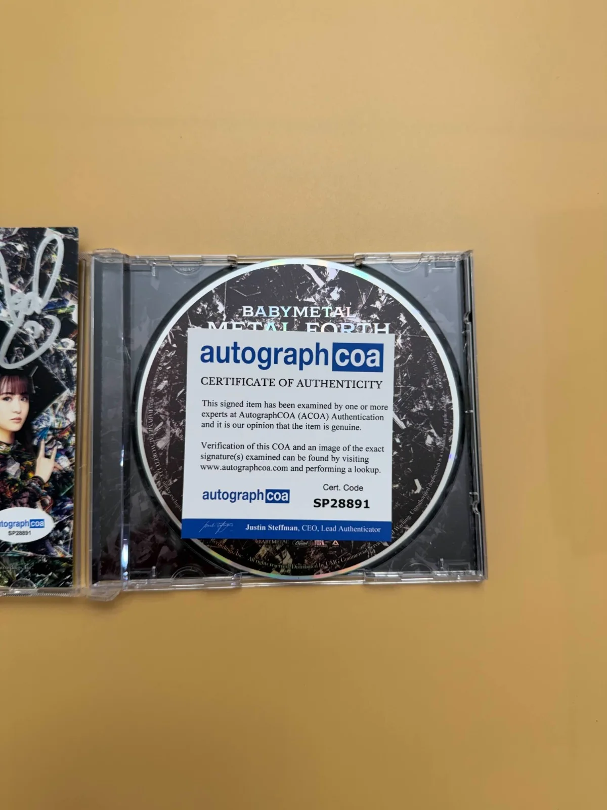 SIGNED BABYMETAL Metal Forth Autograph CD Album ACOA Photo Card SP28891, изображение 3