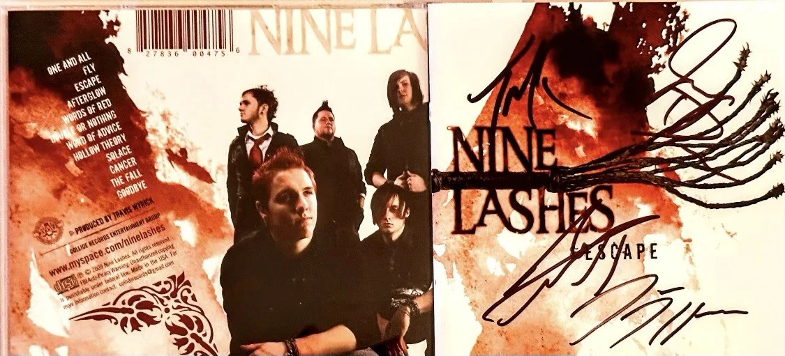 NINE LASHES There first Album Authentic Signatures From The Band CD ( Escape ), изображение 3