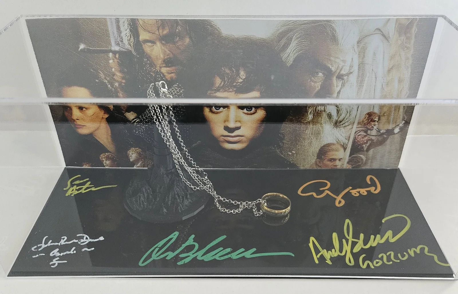 Astin, Wood, Serkis, Bloom, Rhys-Davies — Lord Of The Rings Signed Astin Wood Serkis Bloom Rhys Davies Display COA LOTR, изображение 3