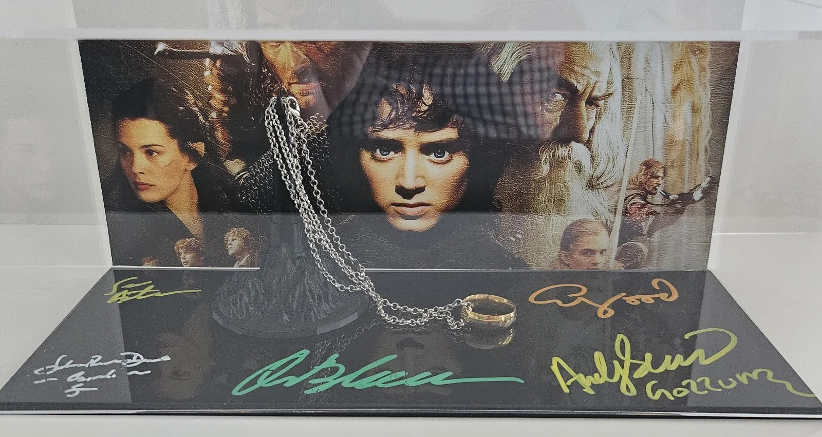 Astin, Wood, Serkis, Bloom, Rhys-Davies — Lord Of The Rings Signed Astin Wood Serkis Bloom Rhys Davies Display COA LOTR, изображение 4