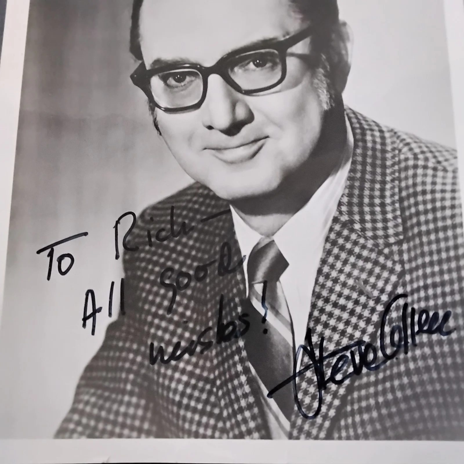 Steve Allen SIGNED Photo TV Actor Composer Gravy Waltz Tonight Show Got a Secret, изображение 2