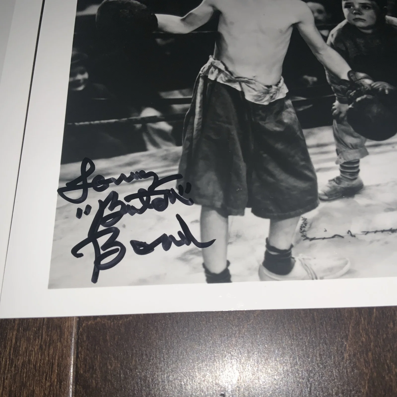 Tommy Bond — 2 -TOMMY "BUTCH" BOND Little rascals AUTOGRAPHED PHOTOs SET B/W, image 3