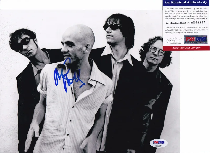 Mike Mills — Mike Mills REM Signed Autograph 8X10 Photo PSA/DNA COA #4