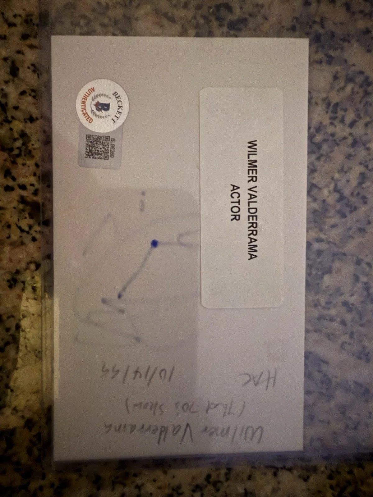 Valderrama — Wilmer Valderrama Auto That 70s Show. Beckett Cert, image 2