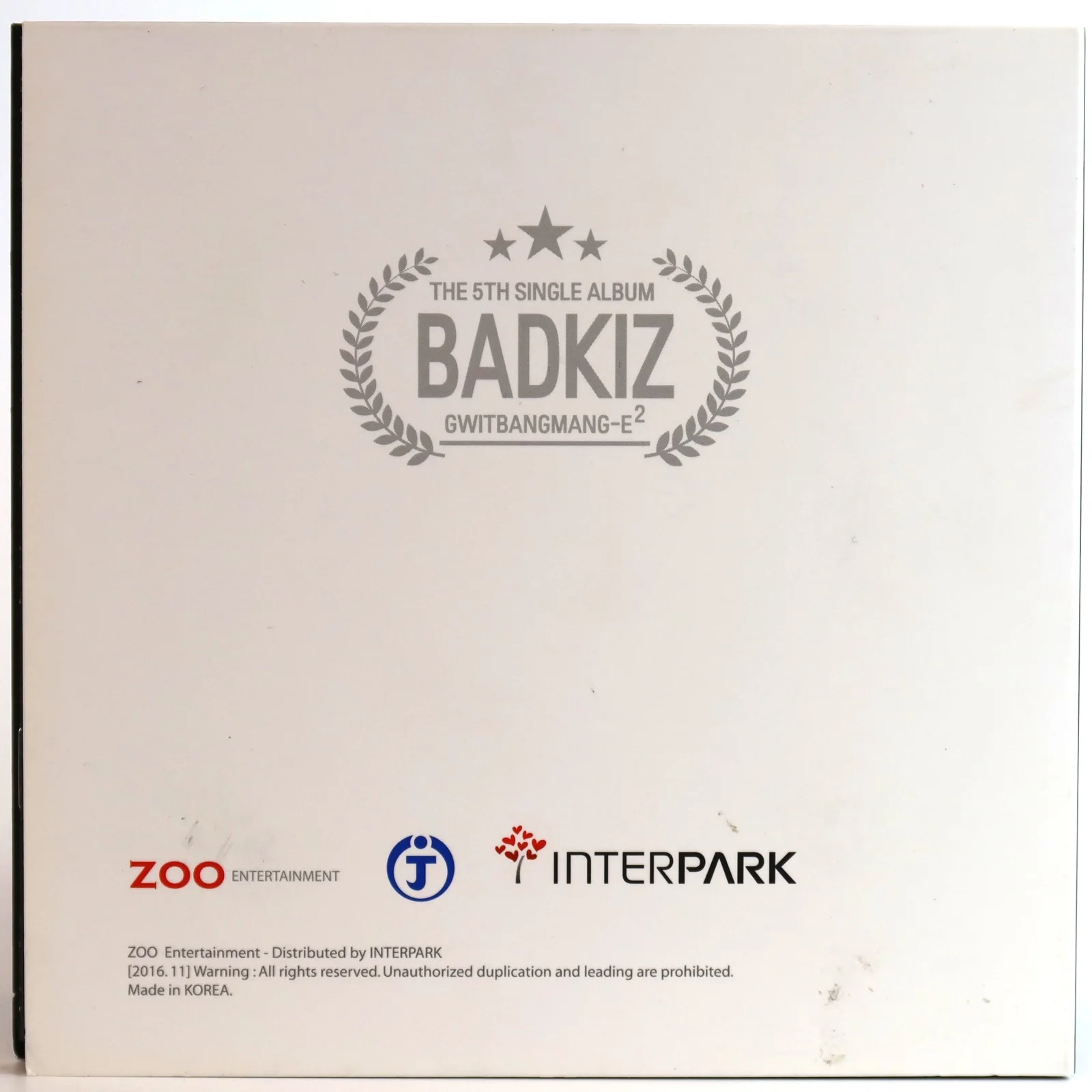 Badkiz - Ear Attack 5th Single Album Signed Autographed CD Promo 2015 K-Pop 2Two, image 2