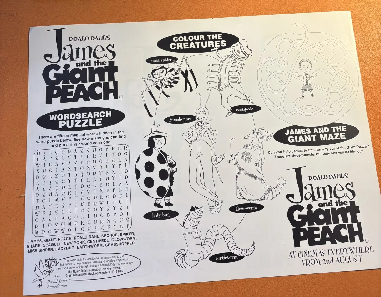 Original UK Mini Poster A3 James and The Giant Peach 1996 Teaser, image 2