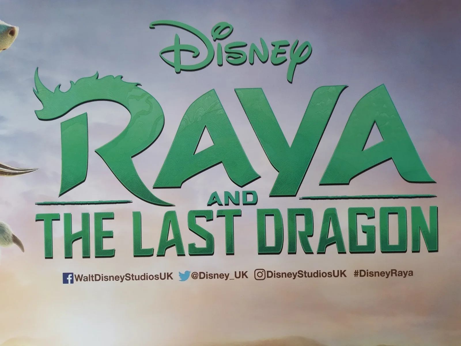 Raya and the last Dragon original movie 2021 poster UK quad, изображение 2