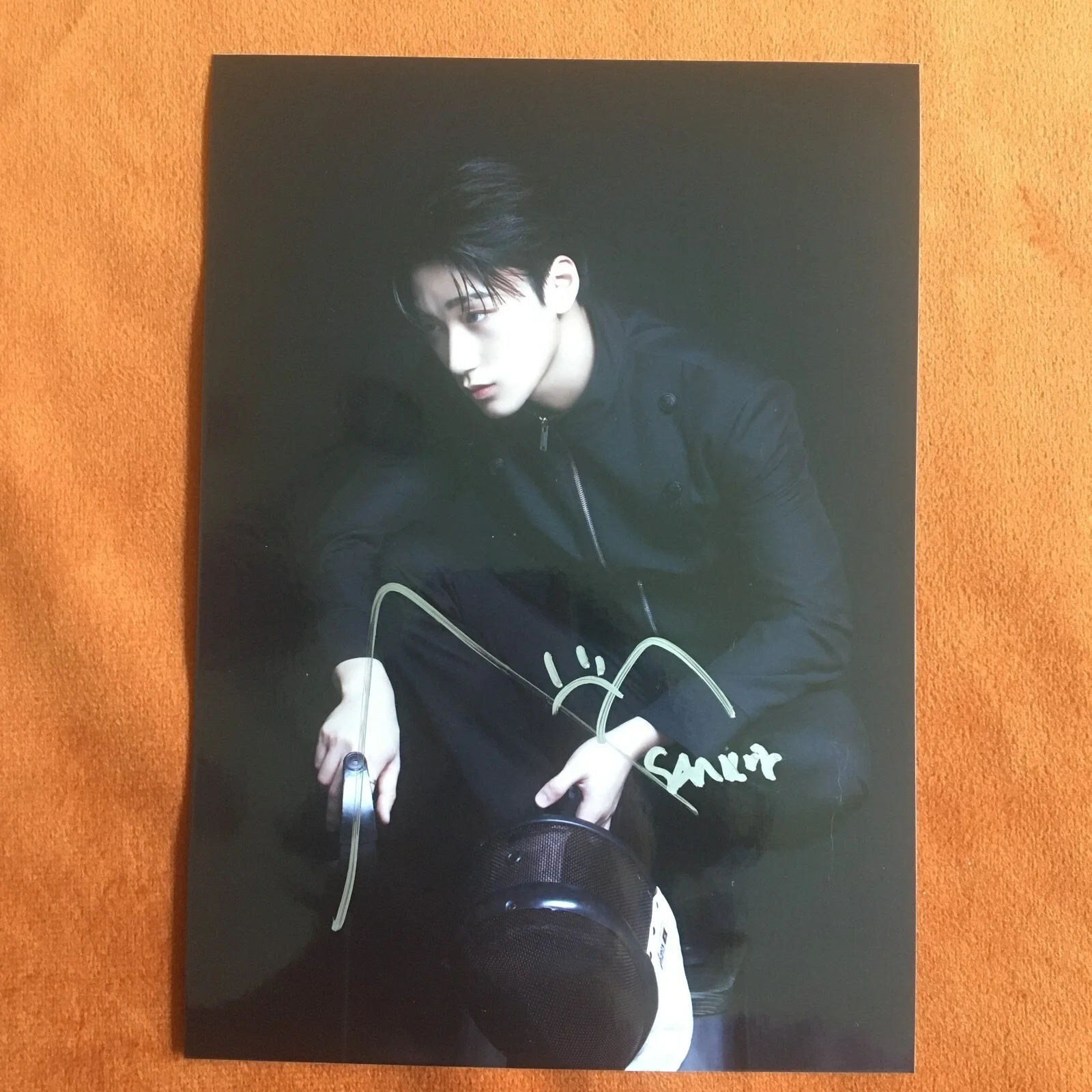 ATEEZ — ATEEZ ateez SAN Autographed Hand Signed Photo 4*6 K-POP Collection XMAS Gifts