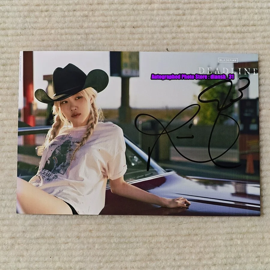 BLACKPINK — Exclusive!! BLACKPINK ROSE Autographed Signed Photo K-POP Collection 4*6, изображение 4