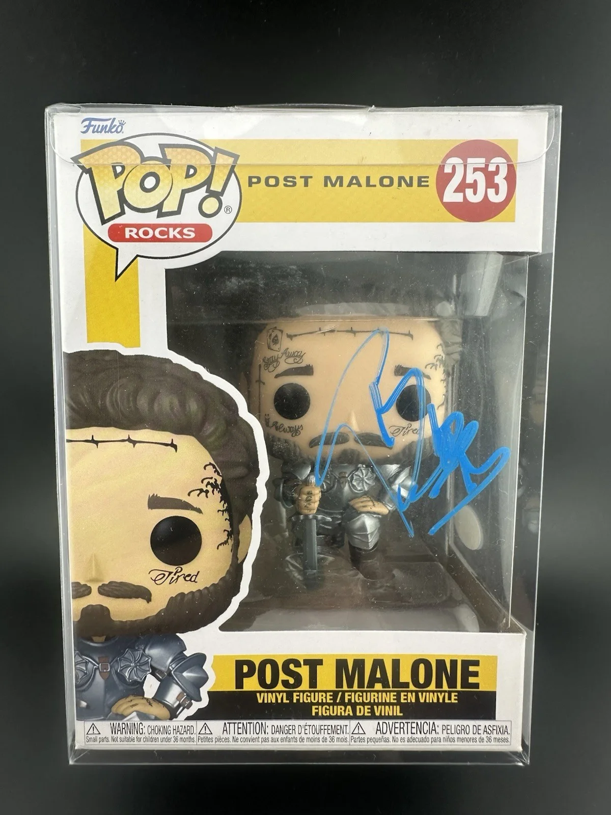 Post Malone — Post Malone AUTOGRAPH Signed Funko Pop Rocks 253 Knight Music Vinyl Figure JSA