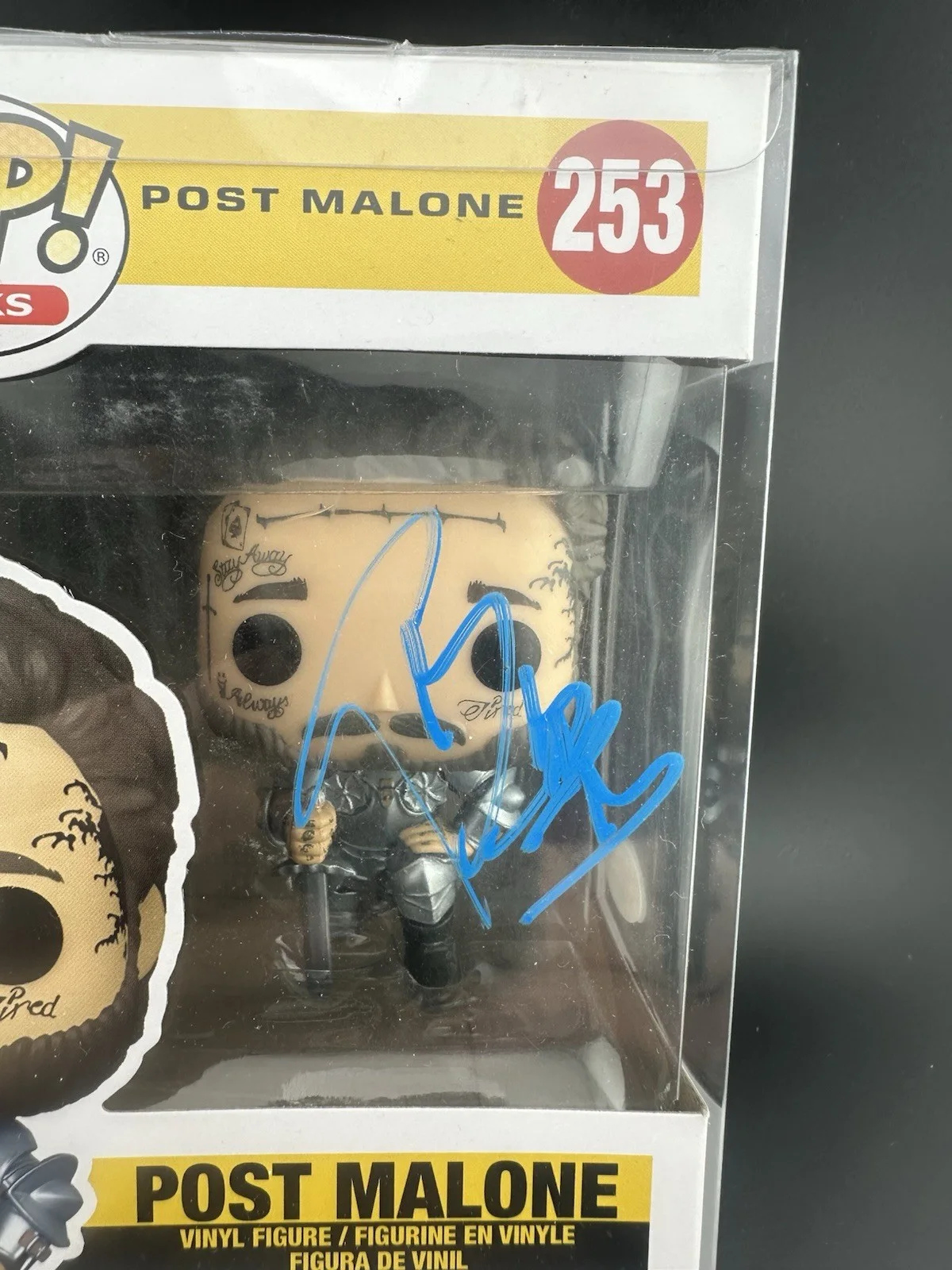Post Malone — Post Malone AUTOGRAPH Signed Funko Pop Rocks 253 Knight Music Vinyl Figure JSA, изображение 2