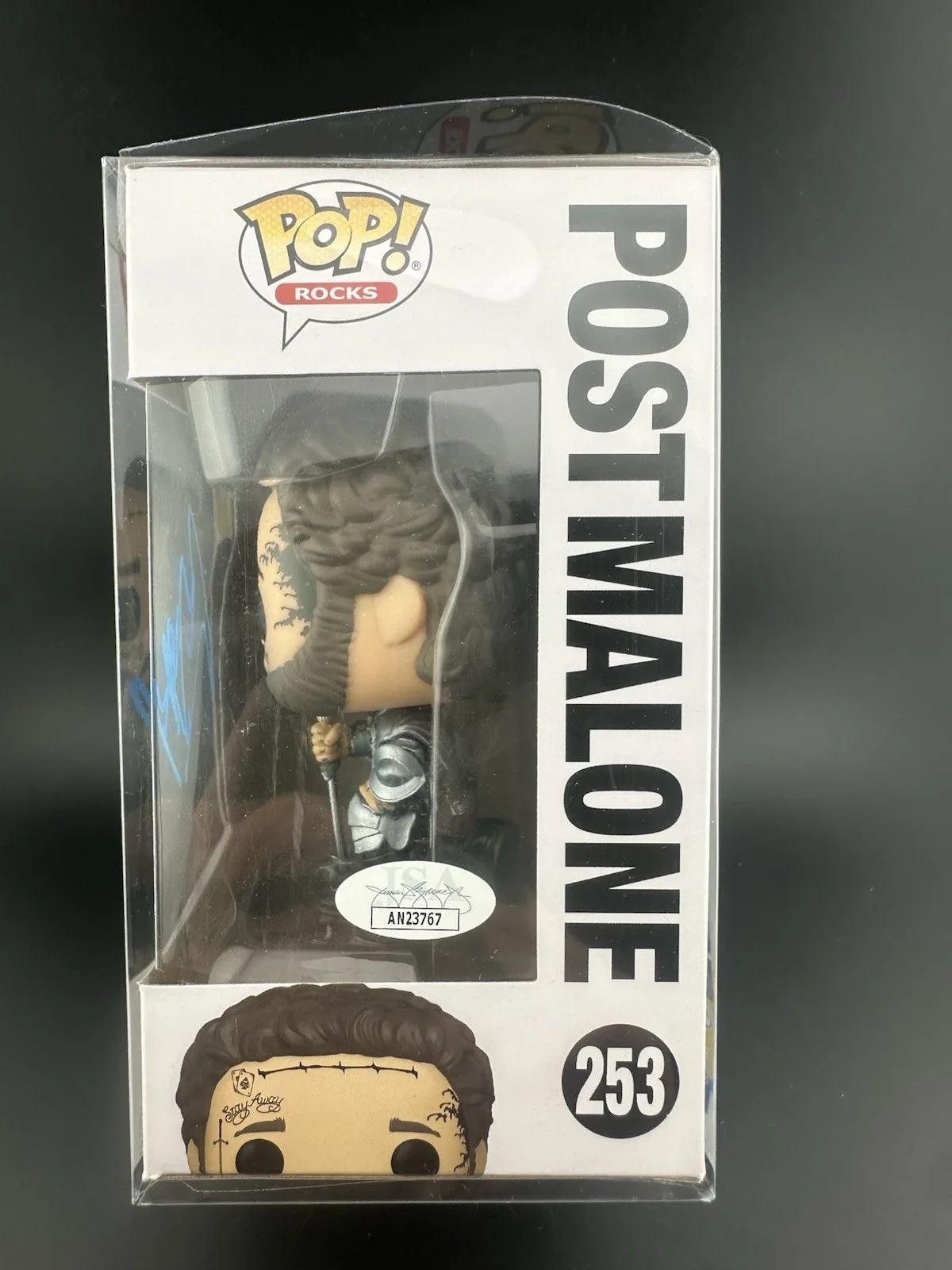 Post Malone — Post Malone AUTOGRAPH Signed Funko Pop Rocks 253 Knight Music Vinyl Figure JSA, изображение 3