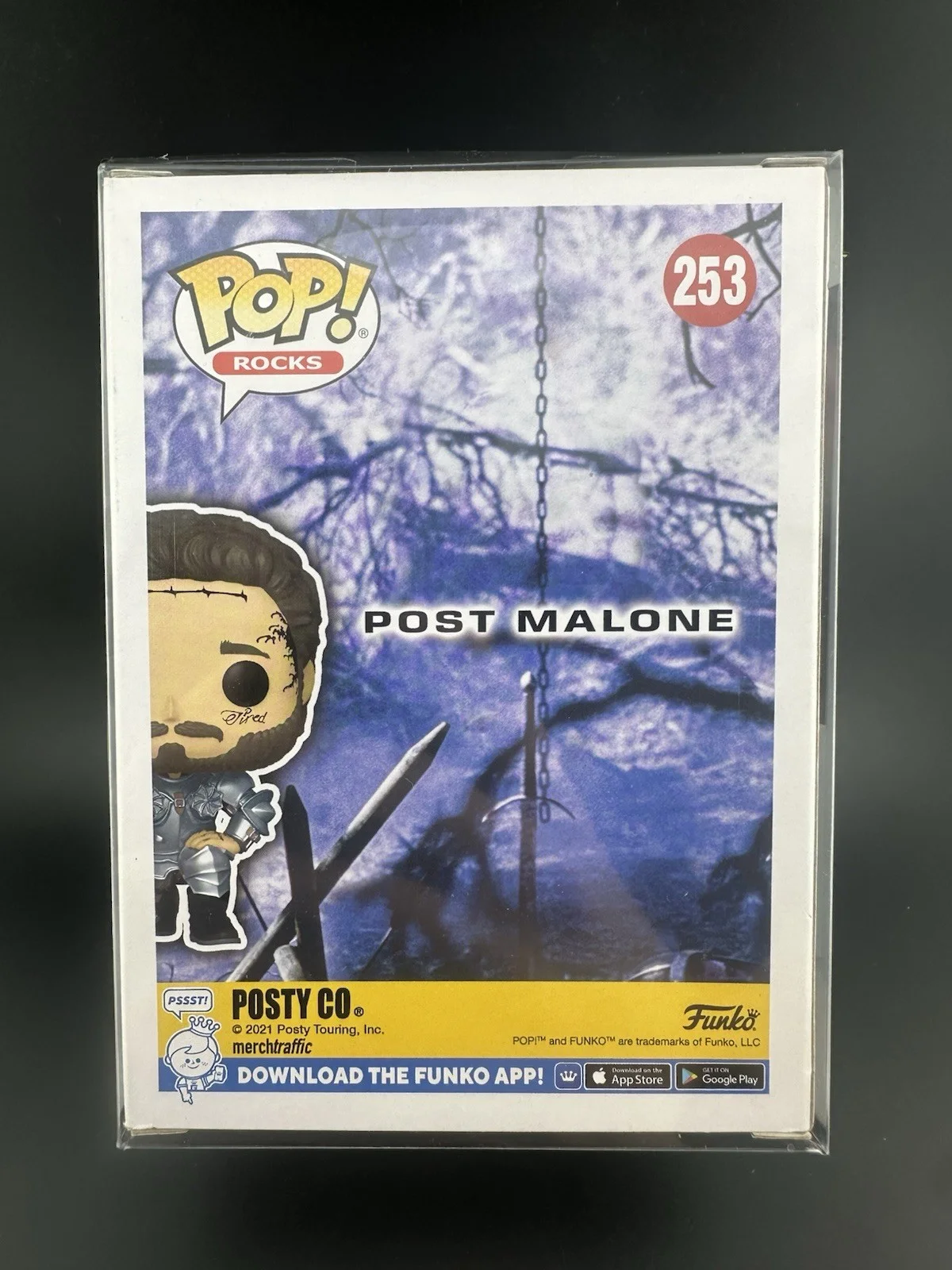 Post Malone — Post Malone AUTOGRAPH Signed Funko Pop Rocks 253 Knight Music Vinyl Figure JSA, изображение 5
