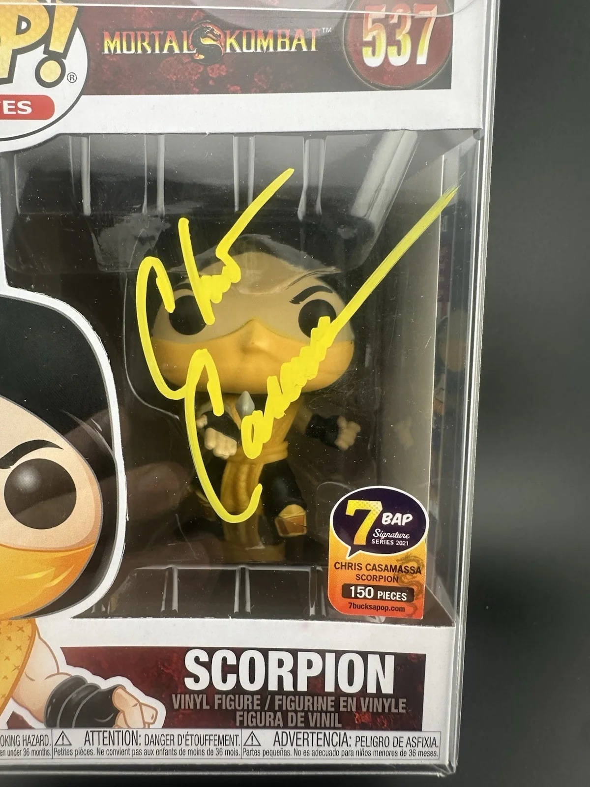 Chris Casamassa — Chris Casamassa Signed Mortal Kombat Scorpion Funko POP! Vinyl Autograph JSA COA, image 2