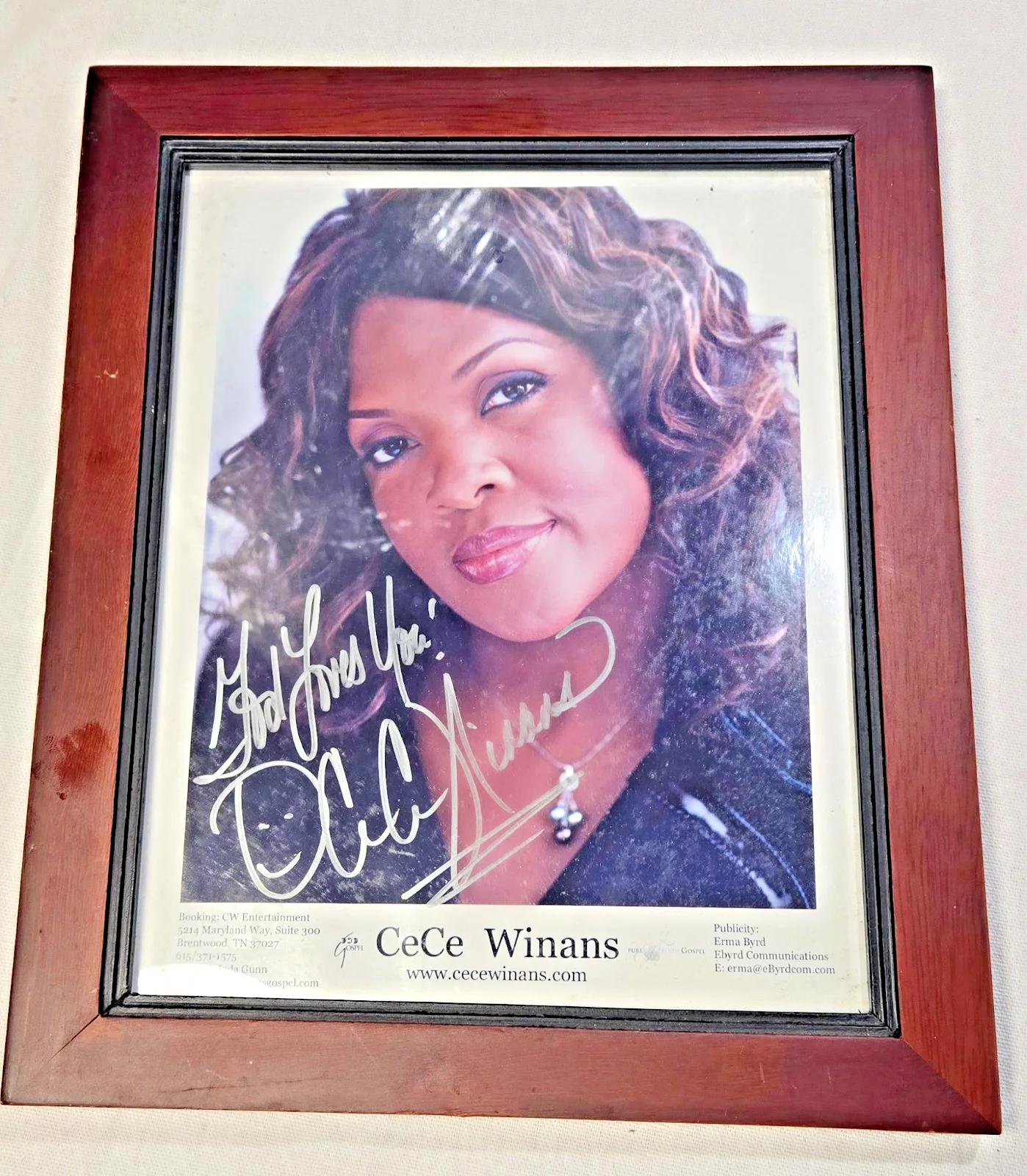 Rare CeCe Winan Autographed Photo, image 2