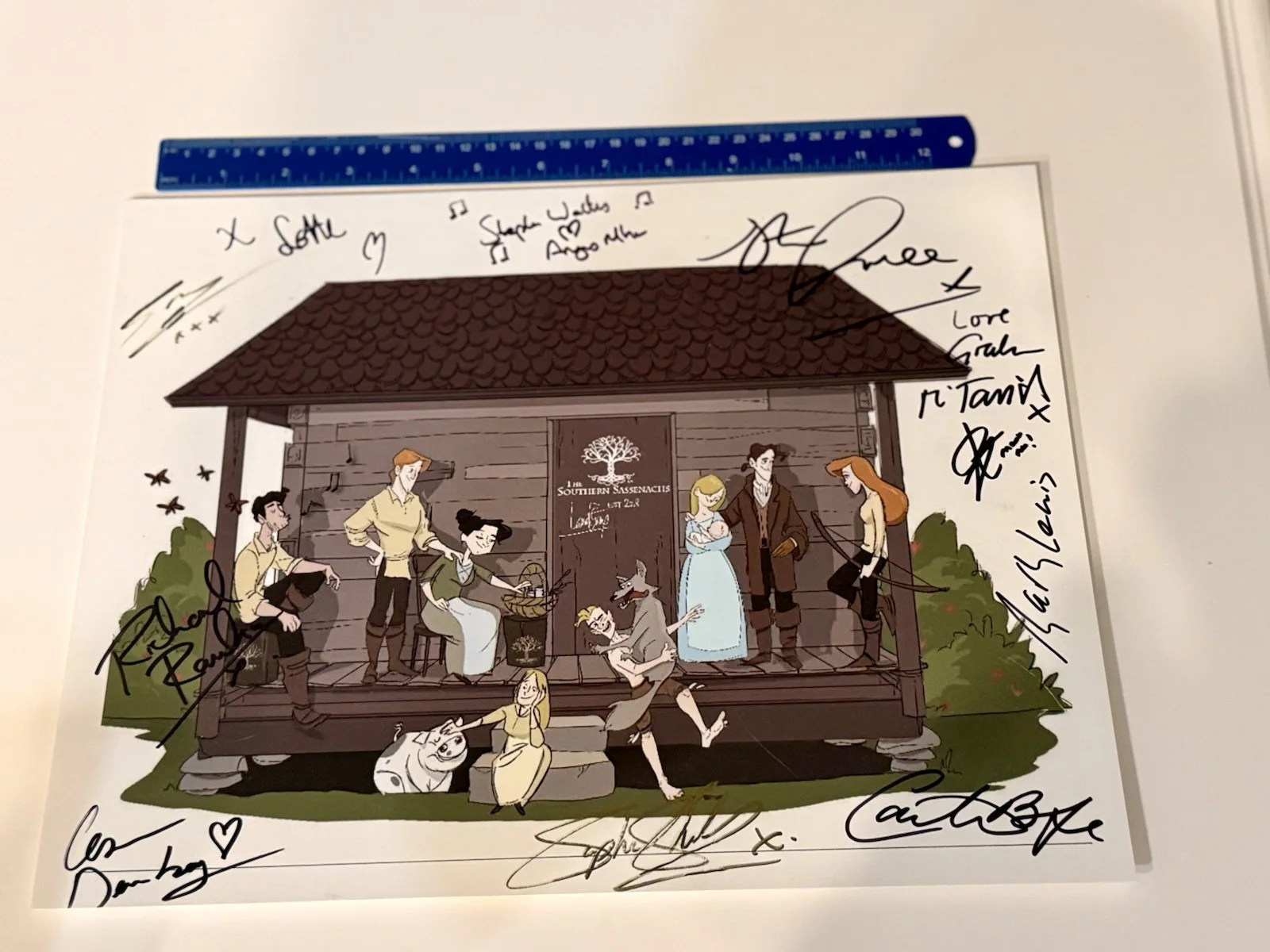 Outlander Season 4 Cast Signed 11x14 Print – 12 Autographs, изображение 2