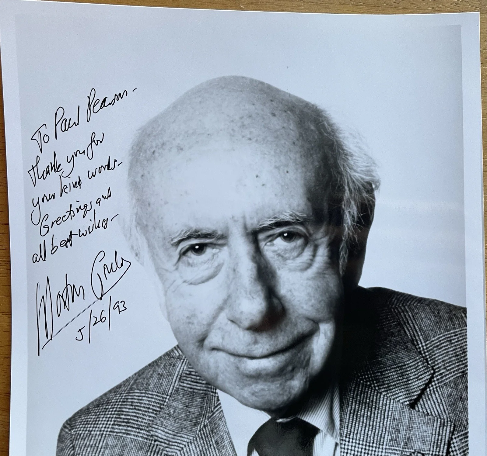 Conductor and Composer Morton Gould Autograph Photo, image 3