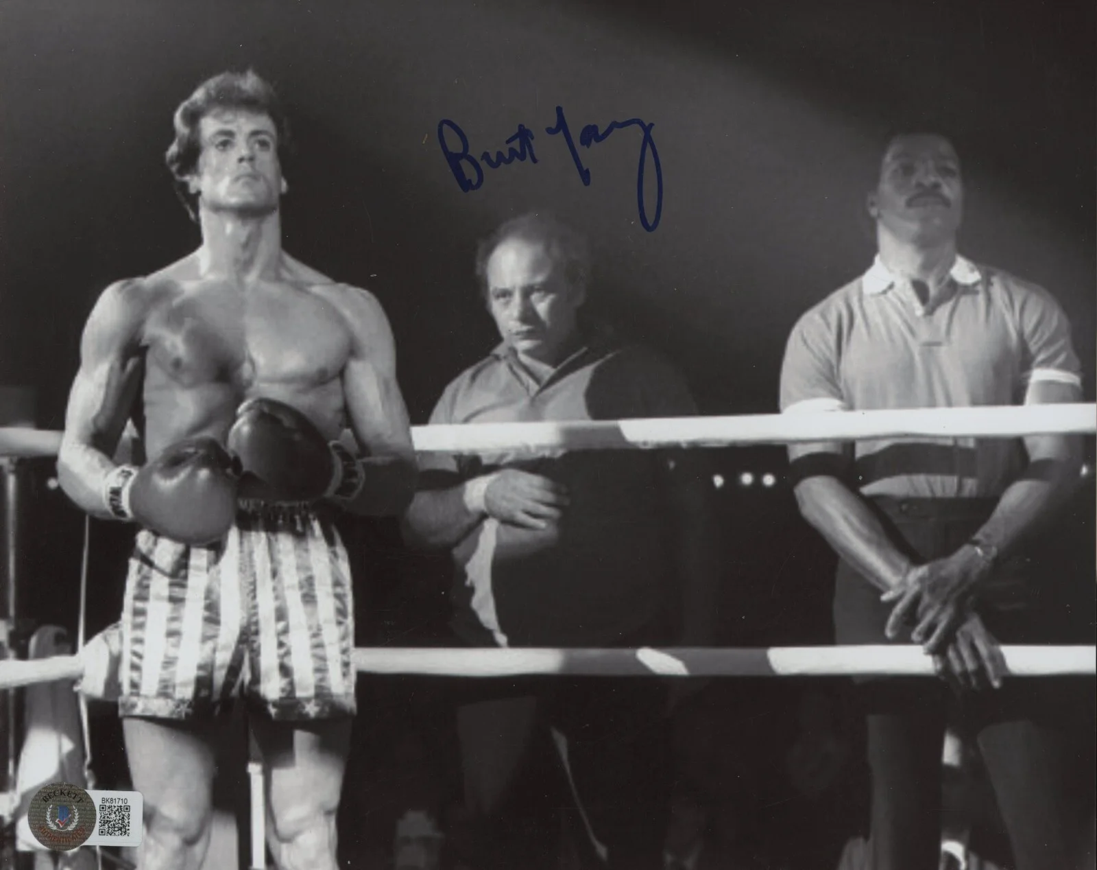 Burt Young — BURT YOUNG "PAULIE" SIGNED 8X10 WITH BAS Cert - WITH SYLVESTER STALLONE - ROCKY