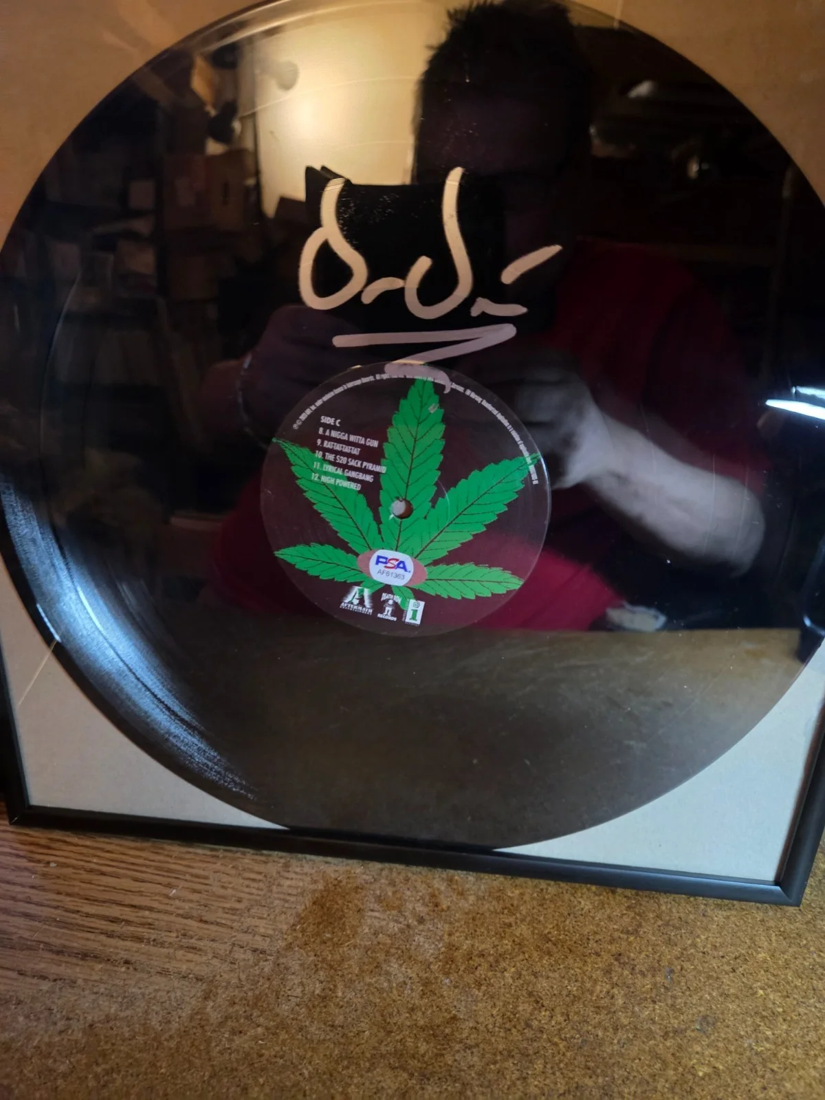 DR DRE Signed "The Chronic" Vinyl Record LP framed PSA/DNA rare HIP HOP, image 4