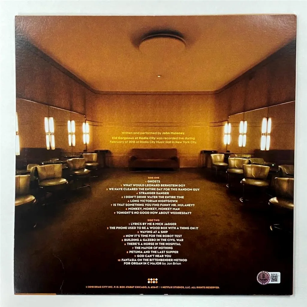 John Mulaney — John Mulaney signed Kid Gorgeous at Radio City Cover LP autograph ~ Beckett BAS, изображение 4