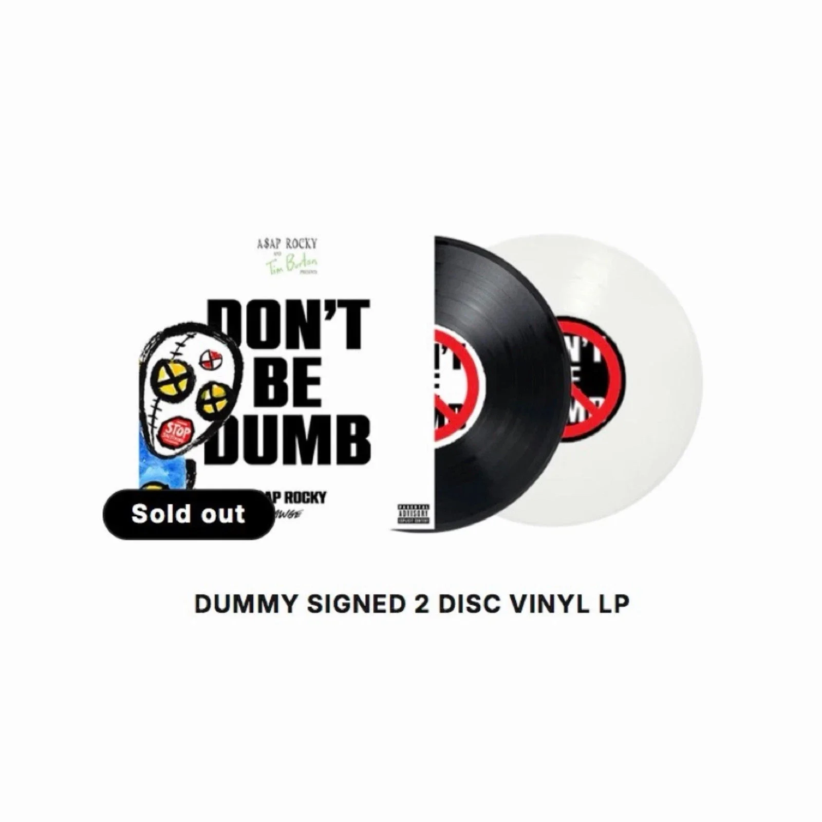 ASAP ROCKY DONT BE DUMB DUMMY 2 DISC VINYL LP SIGNED INSERT LIMITED IN HAND, изображение 3
