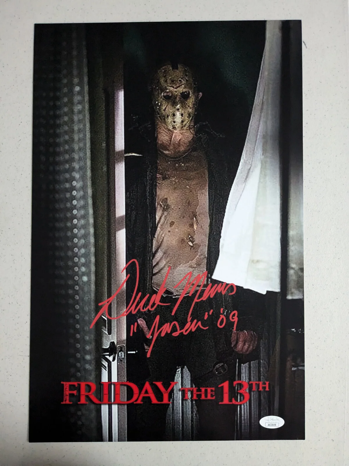 Derek Mears — Derek Mears Signed 11x17 Poster PHOTO Friday the 13th 2009 Jason Voorhees JSA A