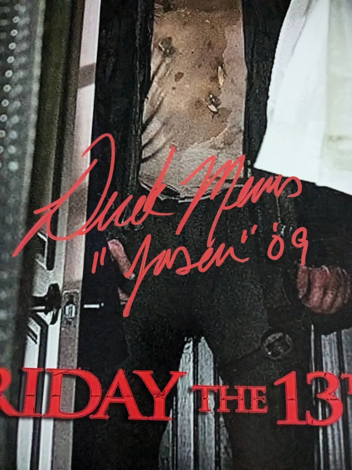 Derek Mears — Derek Mears Signed 11x17 Poster PHOTO Friday the 13th 2009 Jason Voorhees JSA A, изображение 2