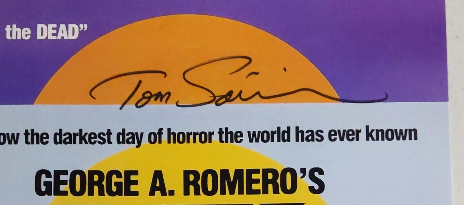 Tom Savini — TOM SAVINI Signed 11x17 Day of the Dead Movie Poster Autograph Horror SFX JSA, изображение 2