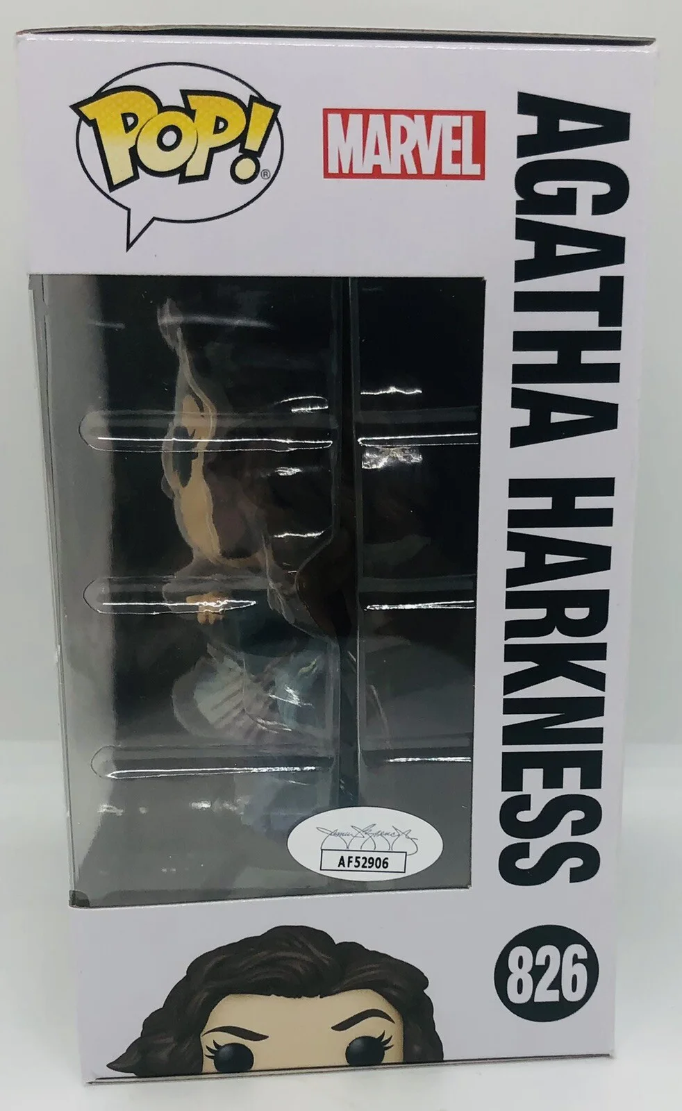 KATHRYN HAHN — KATHRYN HAHN SIGNED AGATHA HARKNESS POP FUNKO FIGURE WANDAVISION PROOF JSA COA, изображение 3