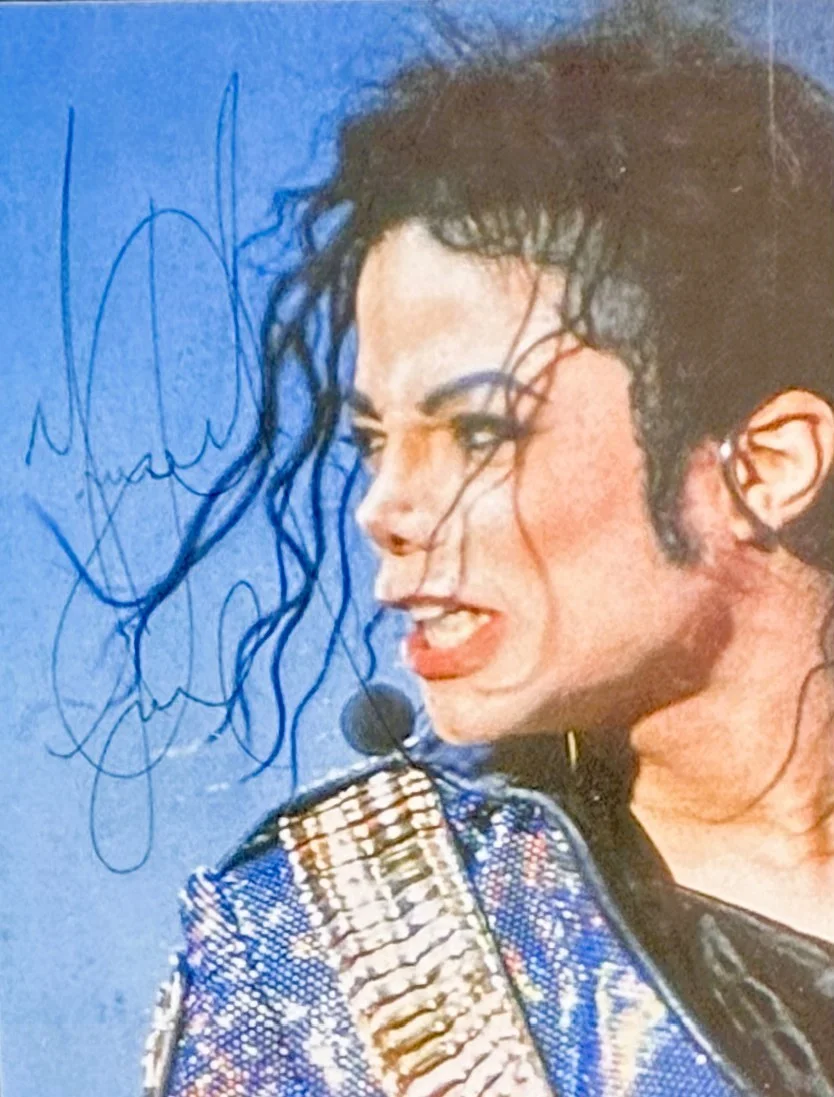 MICHAEL JACKSON AUTOGRAPHED FRAMED PRINT PSA 84983156 THRILLER THE KING OF POP, image 3