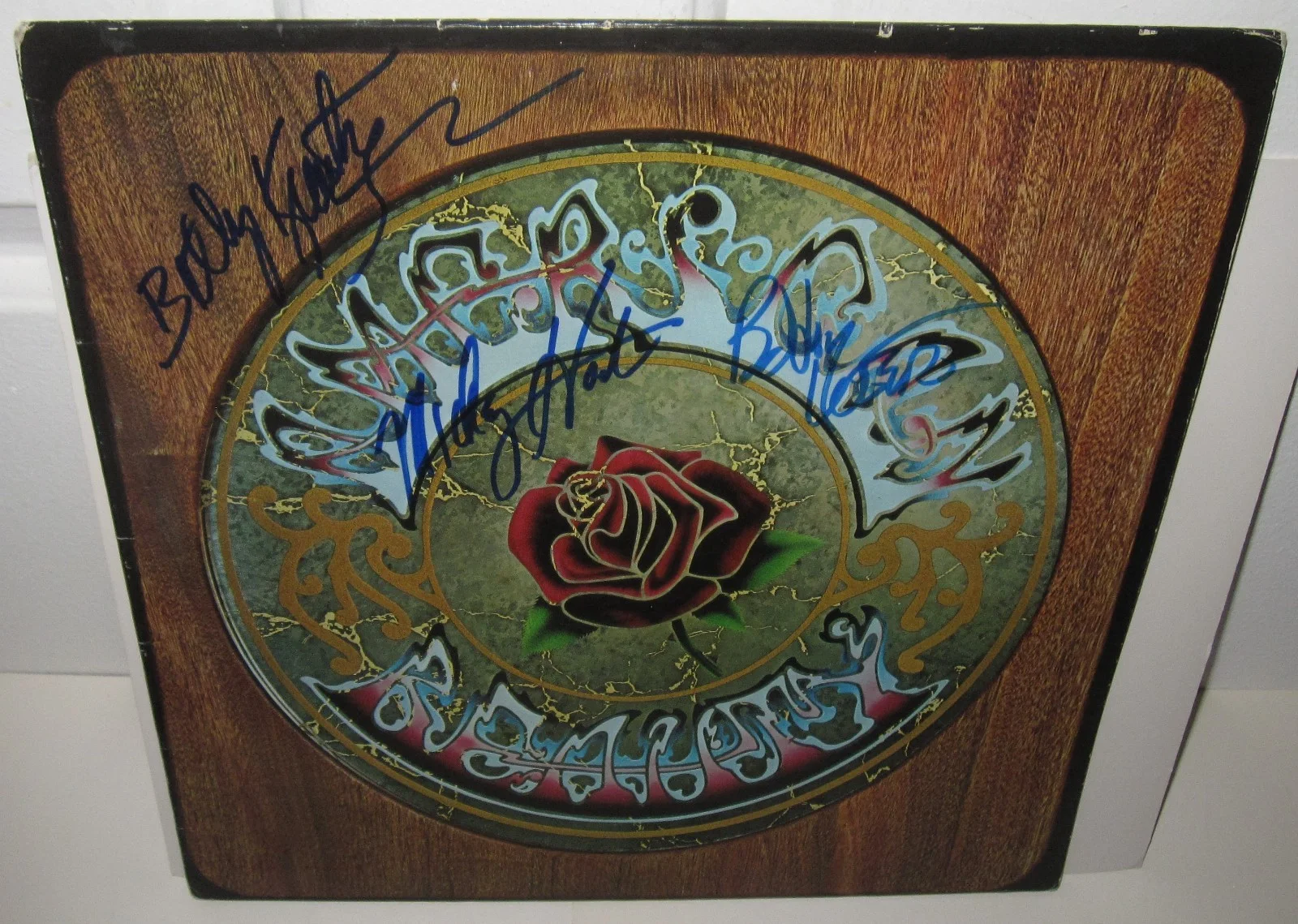 GRATEFUL DEAD SIGNED AMERICAN BEAUTY ALBUM BOB WEIR AUTOGRAPH BECKETT LOA X3, изображение 2
